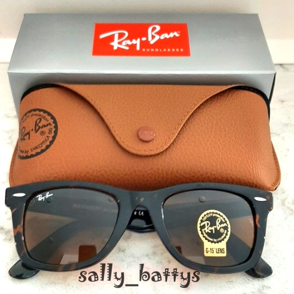 Ray-Ban (Store Display) Wayfarer Brown Lens RB2140 Tortoise Brown - Picture 3 of 12